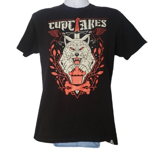 Johnny Cupcakes Tops - JOHNNY CUPCAKES GAME OF THRONES WOLF 2017 BLACK T SHIRT SIZE MEDIUM